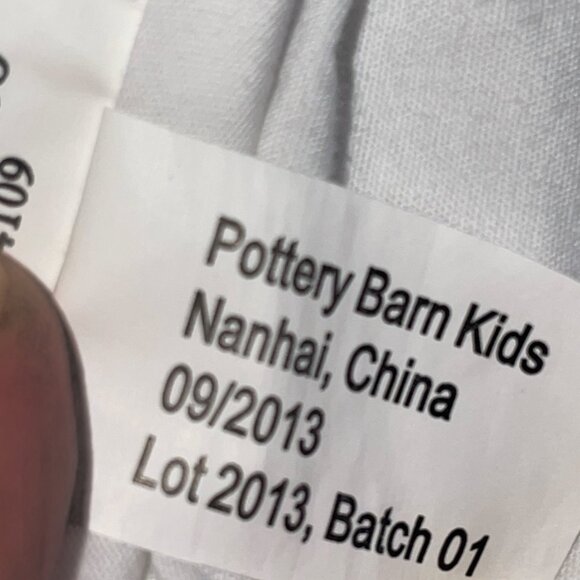 Pottery Barn Kids White & Blue Changing Pad Cover With Elasticized Corners & Rib - Picture 8 of 8